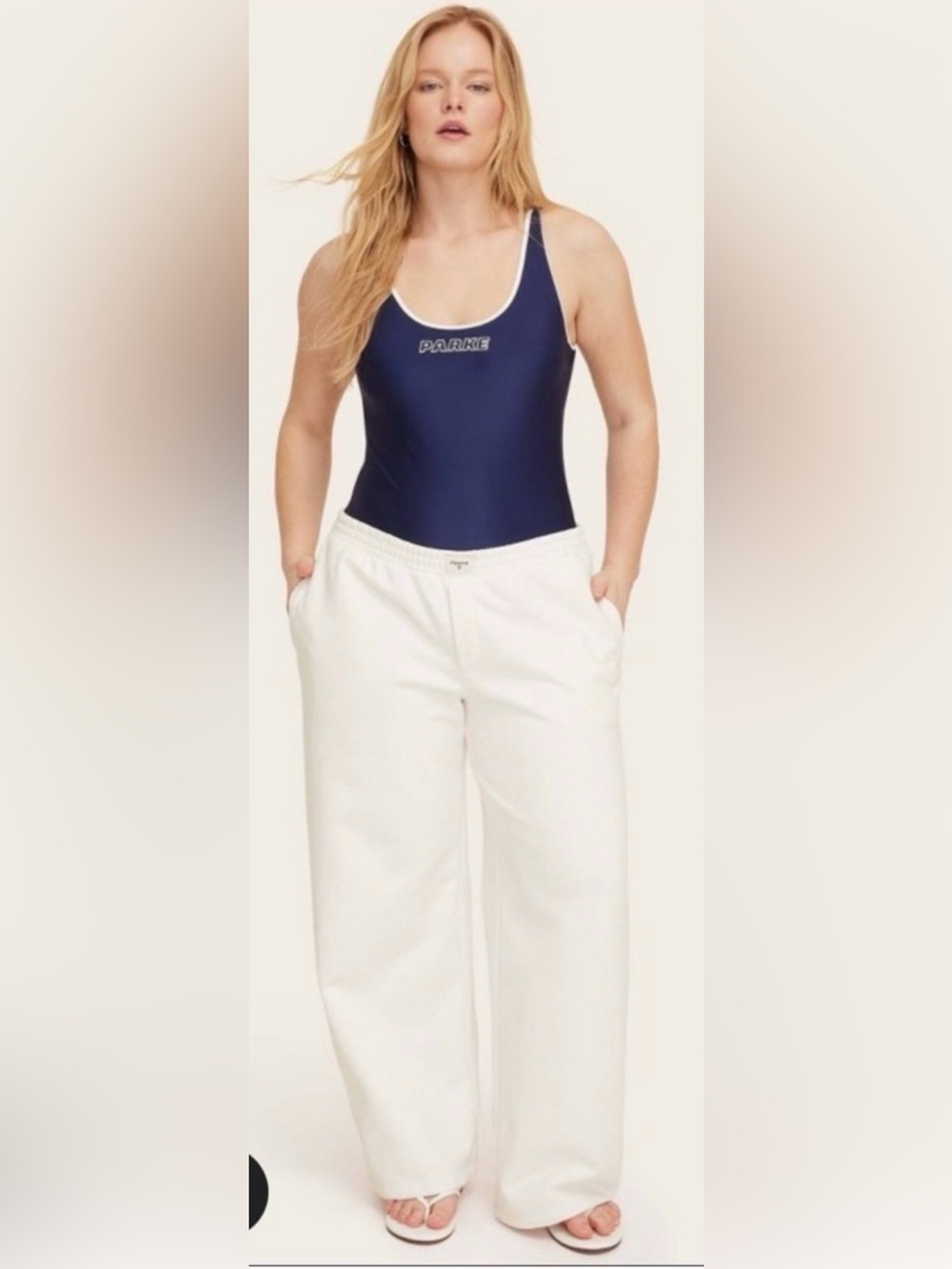 Parke x Target Wide-Leg Boxer Pants in White